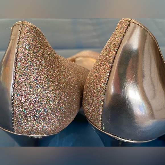 Marc Fisher glitter platform peep toe pumps (7.5) - Picture 9 of 12